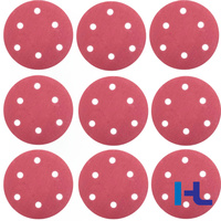 Disque abrasif en velcro rose en céramique OEM 5 6 pouces 125mm 150mm pour ponçage