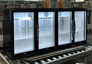 Mini réfrigérateur à double porte, porte en verre, refroidisseur de bar arrière, réfrigérateur à bouteilles de bière sous le comptoir - Product Image 6