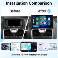Autoradio sans fil Rhythm CarPlay Android Auto, écran tactile 9 pouces, GPS, BT, lecteur multimédia Android 15