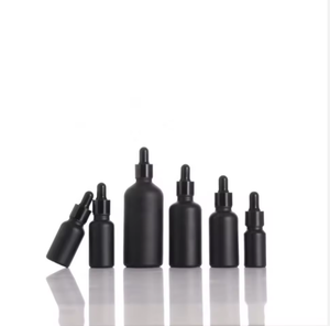 Black Matte Glass Dropper <b>Bottles</b> Cylinder Shape Skin Care Serum 5ml <b>10ml</b> 15ml 20ml 30ml 50ml 100ml Refillable - Product Image 2