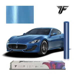 Pegatina para carrocería de vehículo Premium PET <span class=keywords><strong>Vinilo</strong></span> Espejado Car Wrap PVC Azul Negro Película que cambia de color - Product Image 2