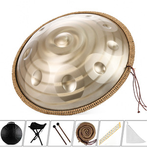 Handpan en acier inoxydable <span class=keywords><strong>de</strong></span> 22 pouces avec logo personnalisé <span class=keywords><strong>Instrument</strong></span> <span class=keywords><strong>de</strong></span> <span class=keywords><strong>percussion</strong></span> musicale pour débutant 9/10/12 notes Langue Type <span class=keywords><strong>de</strong></span> tambour - Product Image 2