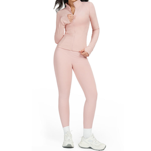 USA Oversea Warehouse Slimming Yoga Coat Yoga <b>Set</b> Outdoor Sports <b>Set</b> Fitness Jacket Yoga Pants Running Sports <b>Set</b> <b>2</b>-<b>pieces</b> <b>Set</b> - Product Image 1