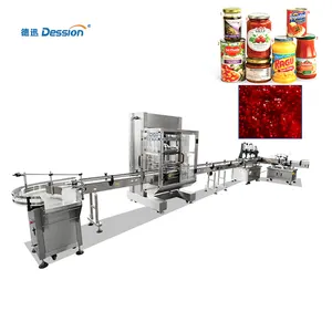 Dession Honey Strawberry Blueberry Jam Bottle Filling Machine And Capping Labeling Machine Filling Production Line