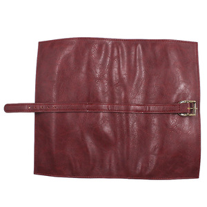Bolsa de viaje personalizada para joyas de cuero, estuche para joyas con forro de terciopelo, bolsa de almacenamiento para joyas, estuche enrollable para joyas de cuero PU - Product Image 3