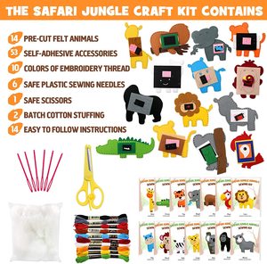 Vendita calda all'ingrosso bambini fatti a mano animali del bosco fai da te feltro artigianale bambini imposta kit da cucito - Product Image 3