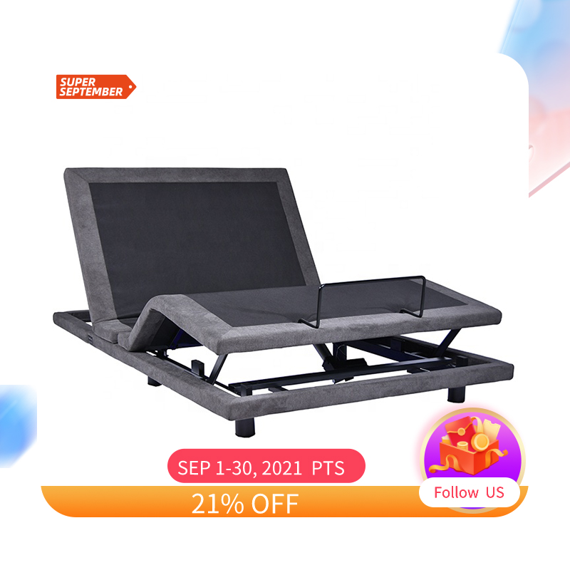 Оптовая продажа с фабрики беспроводной пульт дистанционного управления king size мотор электрическая регулируемая кровать