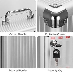 Casier mural portable en aluminium <span class=keywords><strong>de</strong></span> luxe moderne à 24 emplacements, isolé, pour téléphone portable, avec poche verrouillée - Product Image 5