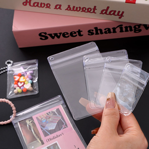 Custom Size Logo Clear PVC Resealable Zipper Plastic Bags Reusable Zip Pouches For Bulk Jewelry Gift Packaging Wholesale - Product Image 3