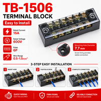 Bloc de bornes industriels TB 600V avec boîtier ABS ignifuge pour connecteur de câblage
