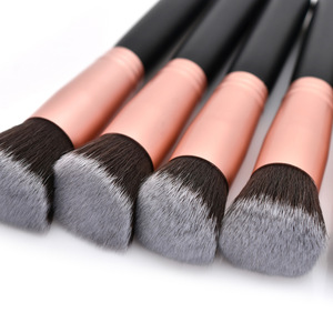 Ensemble de pinceaux de maquillage professionnel de 14 pièces, synthétique de qualité supérieure, doux et soyeux, manche en bois, pinceau éventail, poudre pour le visage, ombre à paupières, anticernes, eye-liner - Product Image 6