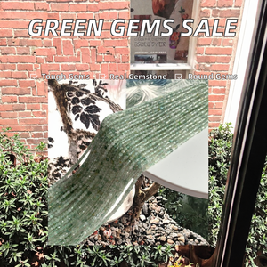 Cuentas Facetadas Redondas de Crisoberyl Verde Natural, Piedras Preciosas Sueltas Pequeñas para Pulseras, Collares y Accesorios de Joyería, Más Vendidas - Product Image 2