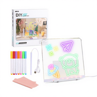 Tablette de dessin 3D magique Zhorya, tableau de peinture acrylique lumineux, jouets de peinture, support, tableau de dessin pour enfants