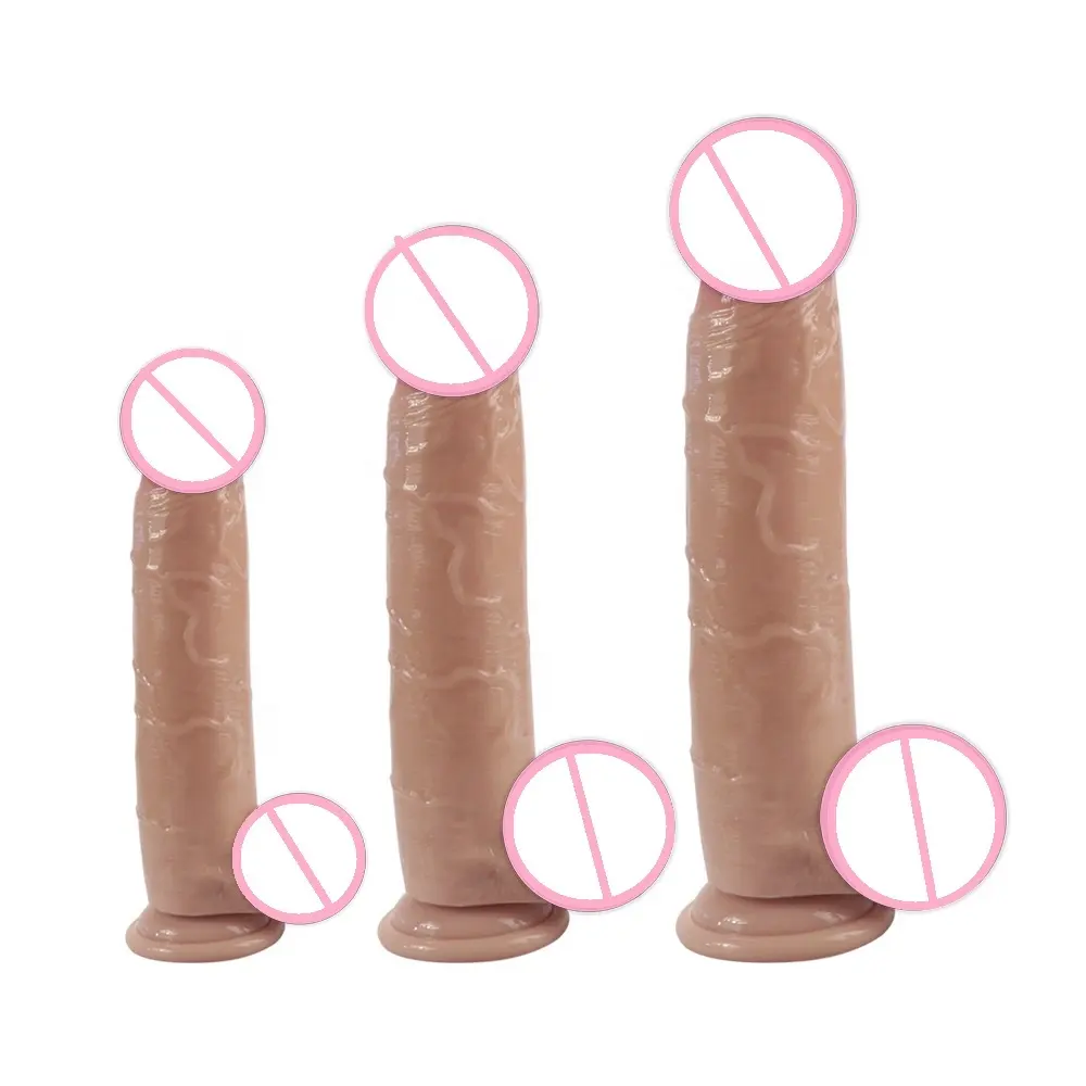 Mangkuk isap silikon cair realistis fleksibel mainan seks Dildo Penis Didos untuk mainan dewasa masturbasi wanita