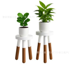 Wooden Planter <b>Shelf</b> Floor Standing 1 Tier Storage Rack For Home Living Room <b>Bedroom</b> Garden Decorative Bench - Product Image 5