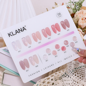Venta al por mayor KLANA Gel Base de Goma Transparente Nude de 8 Colores 2 en 1, Corrector y Base Autonivelante con Curva C para Salón y Uso Personal - Product Image 5