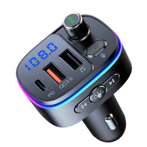 Tùy Chỉnh Bán Buôn MP3 Âm Nhạc Máy Nghe Nhạc LED Backlit 3 Cổng Loại C 18W Nhanh Chóng Sạc Xe Hơi Sạc Cho Bluetooth <span class=keywords><strong>FM</strong></span> Âm Thanh Receiver - Product Image 1