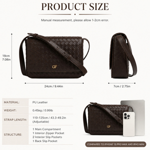 Bolso Bandolera para Hombre, de Cuero PU Tejido, Color Negro, con Correa Ajustable, para Uso Diario, Viajes, Casual, OEM, ODM, Personalizado - Product Image 6