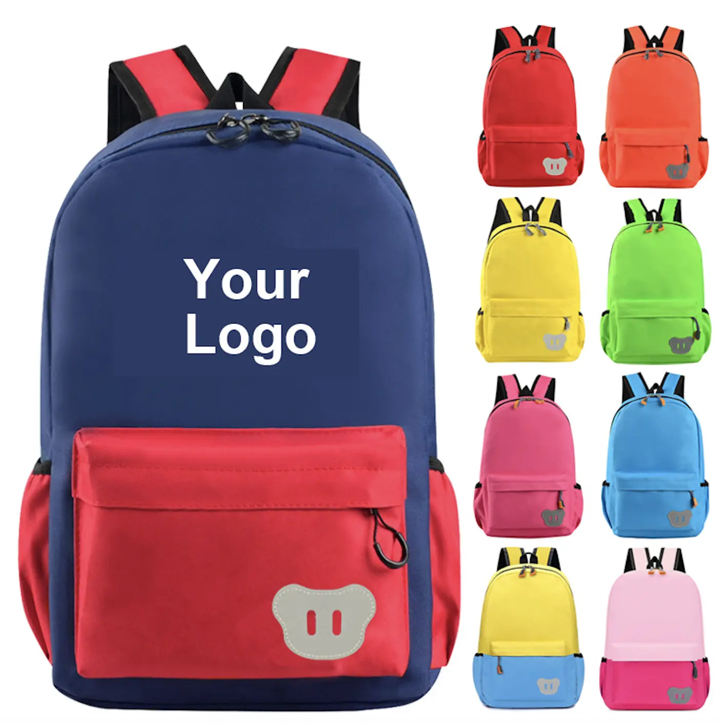 Красочный дизайн сплайсинга водонепроницаемый детский рюкзак с большой вместимостью и модный подростковый студенческий рюкзак