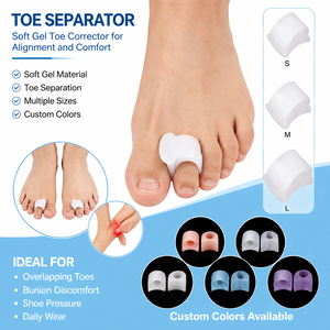 सिलिकॉन जेल बीयूनियन पैर की अंगुली सेपरेटर पैर की अंगुली की अंगूठी पैर की अंगुली का स्पेसर - Product Image 1