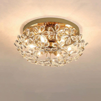 Lampu Gantung Kristal Modern Prancis LED AC untuk Plafon, Cahaya Putih Dingin untuk Kamar Tidur, Ruang Tamu, Dekorasi Rumah