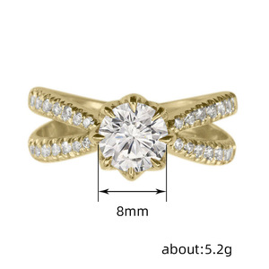 Anello Traforato a Doppia Fila, Gioiello da Dito alla Moda per Donne, Stile Proposta - Product Image 3