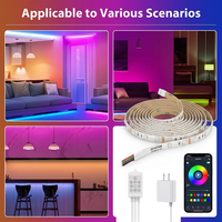 Bande lumineuse LED intelligente Joystar 20m RGB, contrôle par application Bluetooth, télécommande, variateur d'intensité, changement de couleur, décoration intérieure