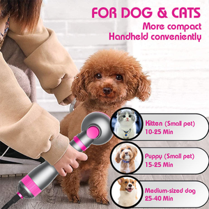 Cepillo Secador de Pelo Eléctrico 2 en 1 para Mascotas, Perros y Gatos, Peine Iónico de Bajo Ruido, Herramienta Recargable para Eliminar el Pelo Suelto - Product Image 3