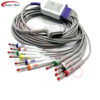 Câble ECG compatible KENZ à 10 fils avec connecteurs banane pour Cardico 302