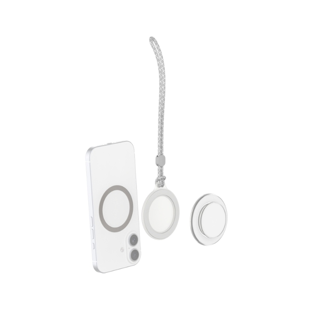 BHX Silicone Phone Magnetic Grip Compatible with Magnetic Accessories Dual-Sided Magnetic Phone Ring Holder Lanyard Length 18