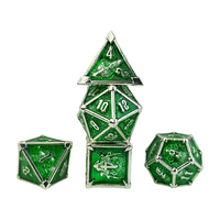 Ensemble de 7 dés polyédriques DND Dungeons & Dragons en métal moulé, écologiques et artisanaux, pour jeux de table – Vente directe usine