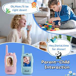 Les plus récents talkies-walkies vidéo pour enfants de 2 pouces avec <span class=keywords><strong>cam</strong></span>éra jouet interactif parent-enfant talkies-walkies pour enfants en plein air/intérieur - Product Image 5