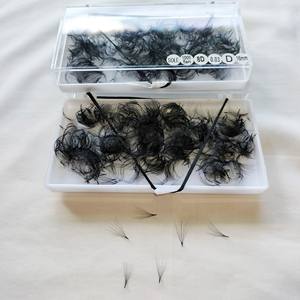 Extensions de cils synthétiques 8D Camellia en soie, volume individuel, professionnelles, naturelles, longues, faites à la main, douces, sexy, noires, vente en gros - Product Image 4