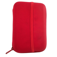 Étui rigide pour disque dur en EVA rouge avec logo personnalisé, pochette de rangement étanche et antichoc pour batterie externe et appareils électroniques