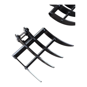 Râteau à racines robuste pour mini-excavatrice de 1 à 3 tonnes, accessoire de défrichage, râteau à broussailles, râteau squelette haute résistance - Product Image 5