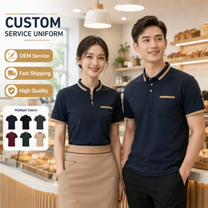 Uniformes de Servicio con Logotipo Personalizado OEM para Restaurantes y Hoteles, Camisetas Polo Económicas Directas de Fábrica - Product Image 1