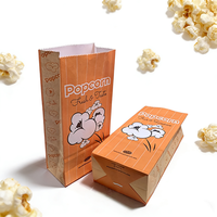 Boîte à Popcorn Jetable en Papier Bleu et Jaune, Sacs d'Emballage pour Snacks, Décoration de Fête d'Anniversaire, Fournitures pour Enfants à Domicile