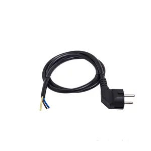 Cabo de alimentação europeu Cabo de alimentação VDE AC POWER CORD 2 pinos plug com cabo H05VVH2-F