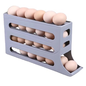 MU, precio barato, 30 Uds., caja de almacenamiento de huevos para enrollar huevos, puerta lateral deslizante para huevos, refrigerador, rodillo automático de tres capas - Product Image 2