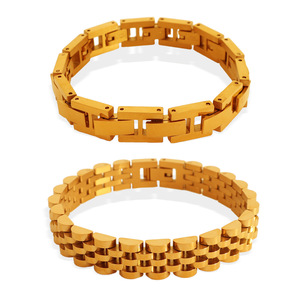 Correa de reloj de acero de titanio para hombres y mujeres, cierre plegable, estilo geométrico duradero, joyería para el día a día - Product Image 5