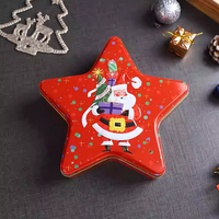 Boîte en métal étoile de Noël Mystic Arts, qualité alimentaire, pour bonbons, biscuits, chocolat, emballage cadeau, couleur et logo personnalisables pour les fêtes
