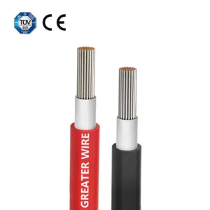 Factory Single Core Copper XLPE/XLPO Wire PV1-F 4mm 6mm2 10mm 16mm Solar PV Cable Photovoltaic Cable 6 mm