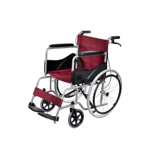 저렴한 표준 장애인 노인 강철 이송 접이식 수동 병원 휠체어