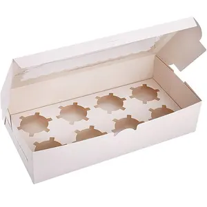 Gran oferta, fábrica de pasteles para cupcakes de 8 agujeros, caja de pastel de 8 cavidades emergente automática personalizada