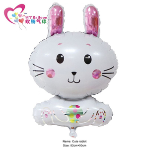 Ingrosso cartone animato stampato in alluminio di pasqua palloncino felice pasqua carino forma di coniglio palloncini per la decorazione del partito - Product Image 4