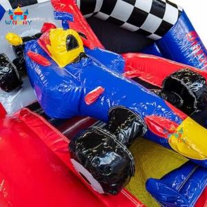 Vente chaude Château gonflable commercial en PVC Combo Voiture de course Château gonflable classique Voiture de course 5,5x5x4m Capacité 5-10 Installation facile - Product Image 5