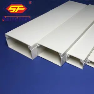 Wall Mounted 39x19mm Cable Trunking PVC Cable Tray and Trunking PVC Wire Channel