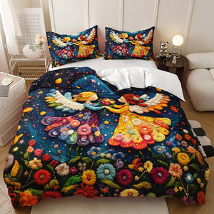 Set Copripiumino e Lenzuola con Stampa Artistica Africana Moderna di Lusso per Ragazze - Product Image 5