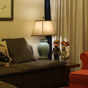 अमेरिकी बेडरूम बेडसाइड टेबल लैंप सरल आधुनिक गर्म कमरे में रहने वाले सोफे सजावटी दीपक रोमांटिक गर्म प्रकाश चीनी मिट्टी टेबल लैंप - Product Image 5