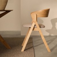 Chaise de salle à manger en bois massif nordique PurelyFeel café magasin de thé au lait chaise arrière concepteur chaise de réception simple et créative
